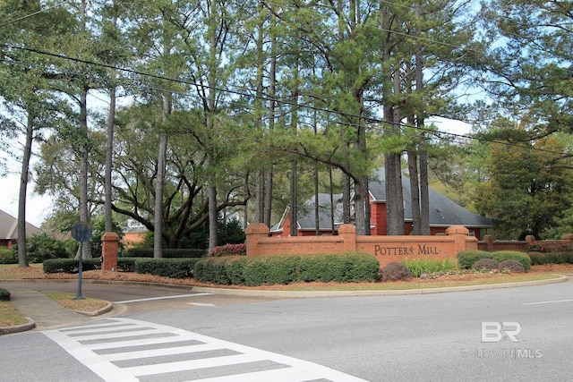 view of community sign