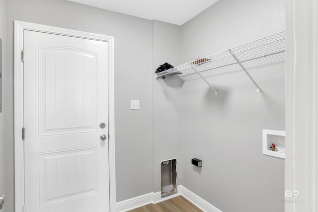 16529 Cold Mill Loop, Foley, AL 36535 - laundry room with hookup for a washing machine and wood finished floors