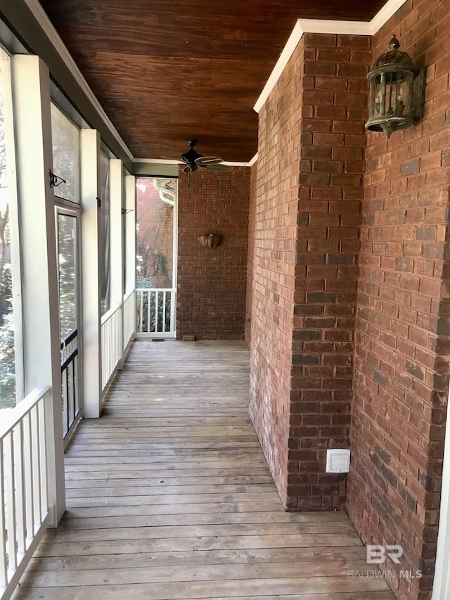 deck with a porch