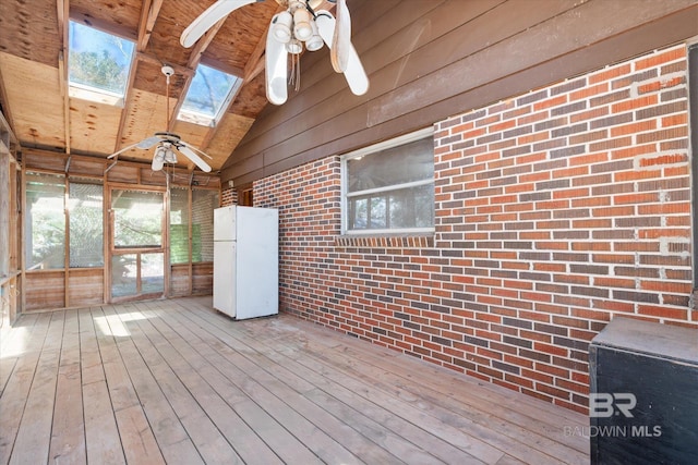 deck featuring ceiling fan