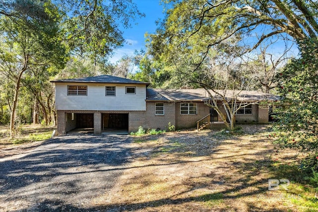 tri-level home with a carport