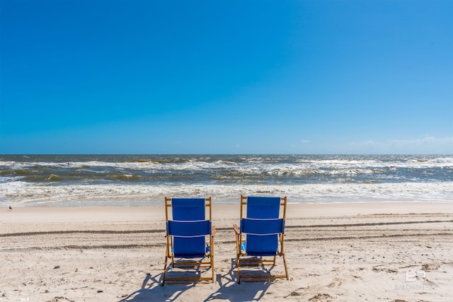 water view with a view of the beach