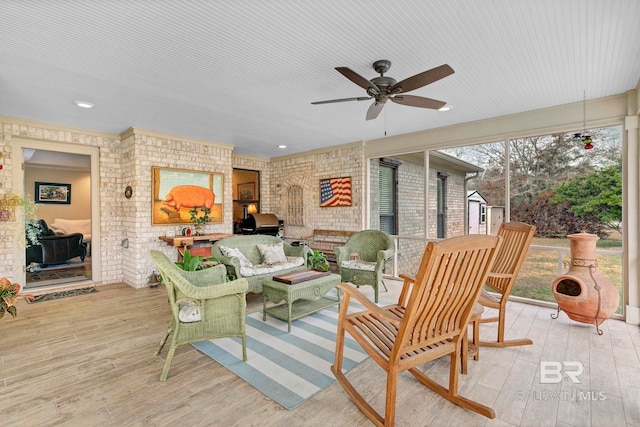 view of patio / terrace featuring an outdoor hangout area