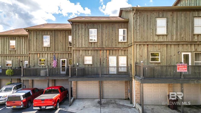 view of property featuring a garage