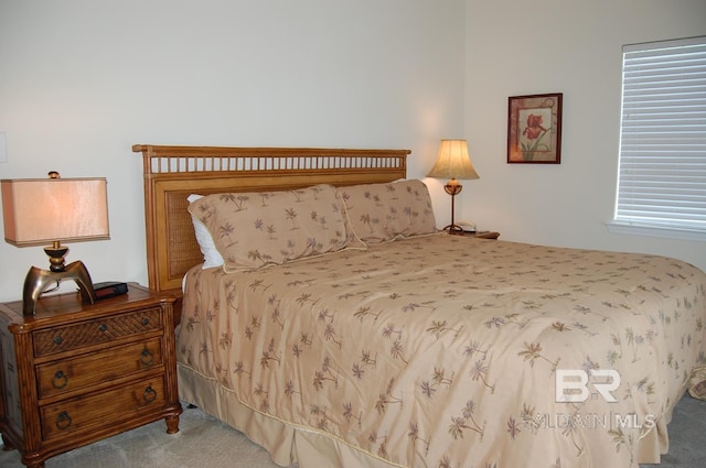 view of carpeted bedroom