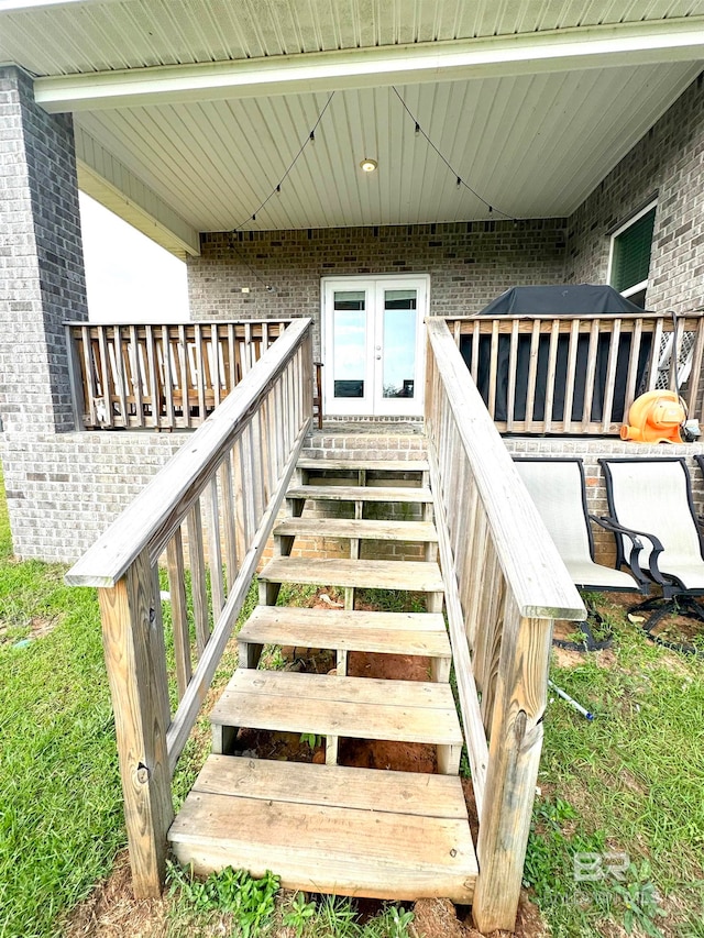 exterior space with french doors