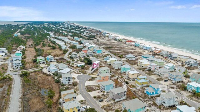 6065 Sawgrass Dr, Gulf Shores, AL 36542 - bird's eye view featuring a water view, a residential view, and a view of the beach