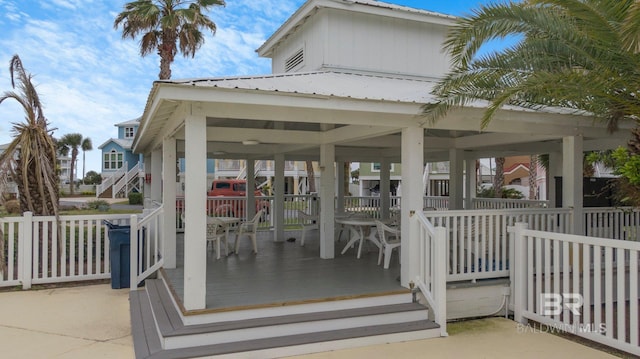 exterior space featuring a gazebo