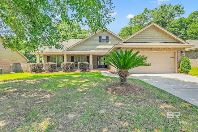 28165 Turkey Branch Dr, Daphne, AL 36526 - view of front facade with brick siding, concrete driveway, an attached garage, and a front yard