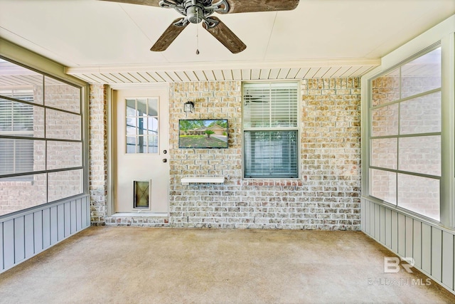 28165 Turkey Branch Dr, Daphne, AL 36526 - unfurnished sunroom featuring a ceiling fan