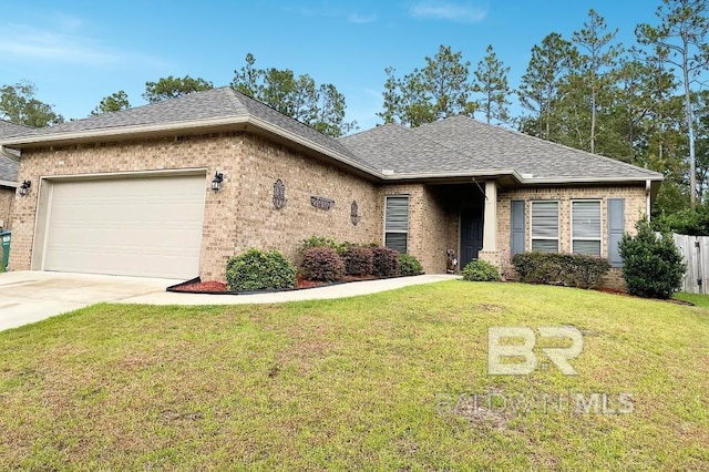 31820 Calder Ct, Spanish Fort, AL 36527 - view of front facade with brick siding, driveway, an attached garage, and roof with shingles