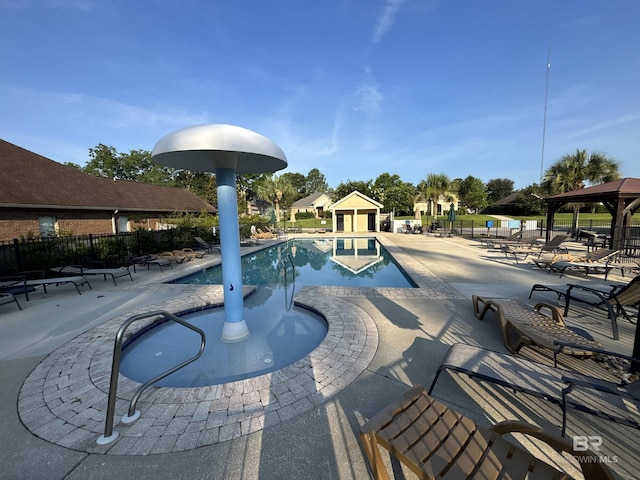 31820 Calder Ct, Spanish Fort, AL 36527 - community pool with a patio and a gazebo