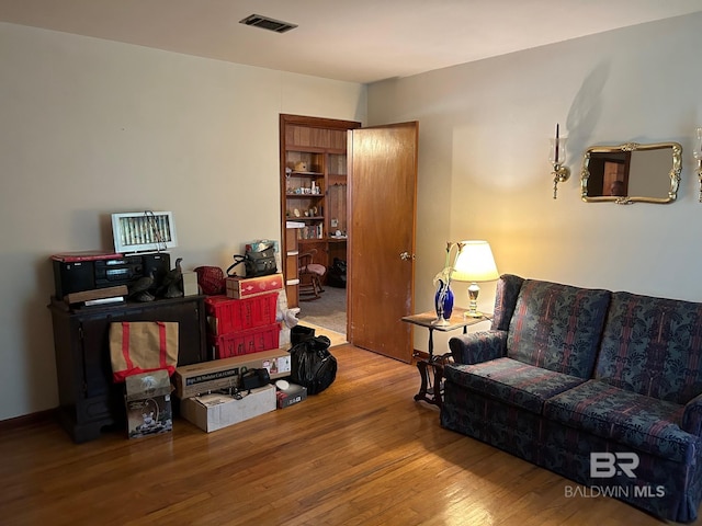 living room featuring hardwood / wood-style floors