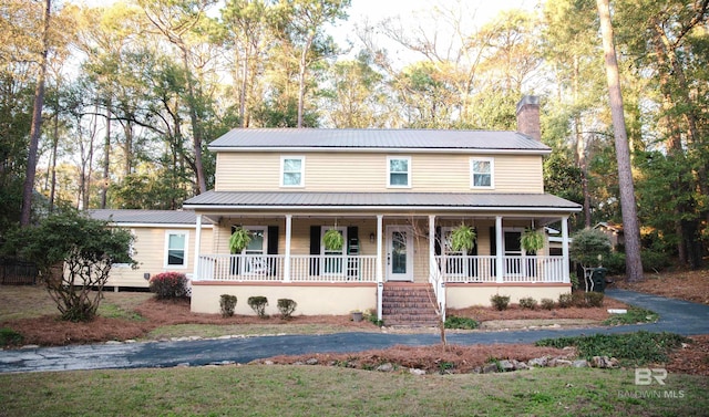 view of front of home with a porch