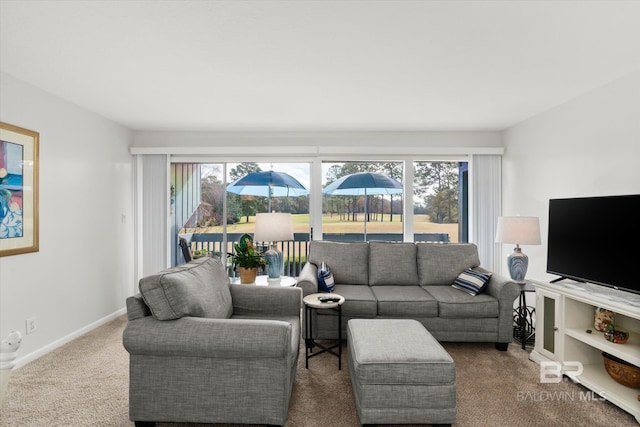 view of carpeted living room