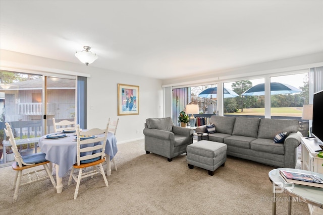 view of carpeted living room