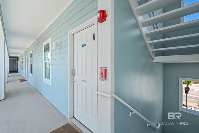 view of doorway to property