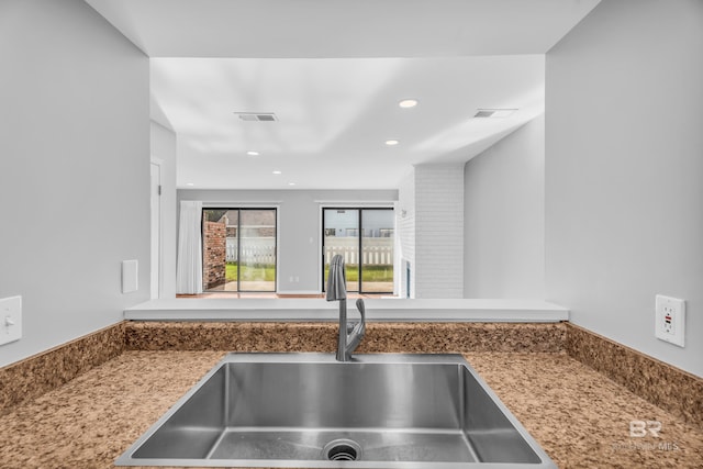 interior details with sink