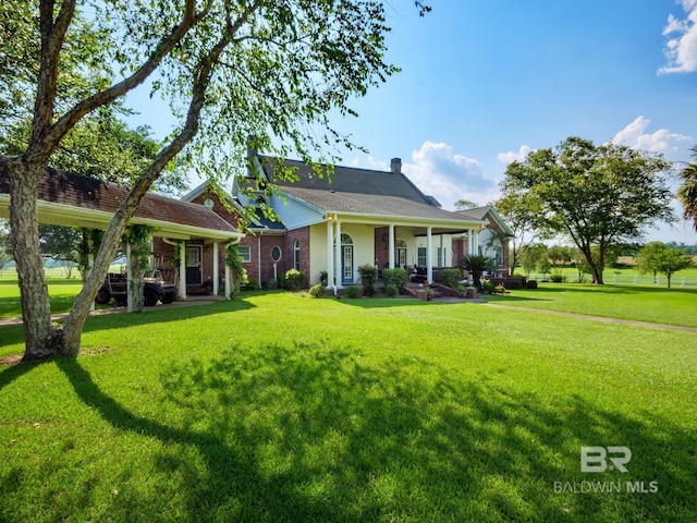 24235 County Road 87, Robertsdale, AL 36567 - view of front of house with covered porch and a front yard