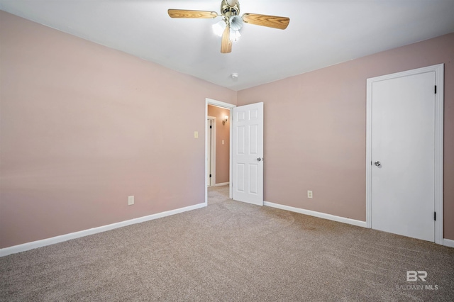 interior space featuring ceiling fan