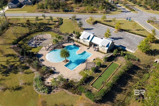 birds eye view of property