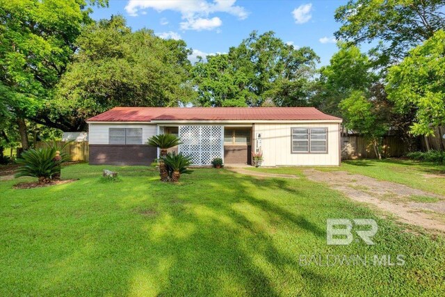 4918 Quimby Dr, Mobile, AL 36619 - ranch-style house featuring metal roof