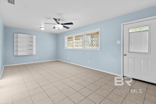 4918 Quimby Dr, Mobile, AL 36619 - tiled entryway with ceiling fan and baseboards