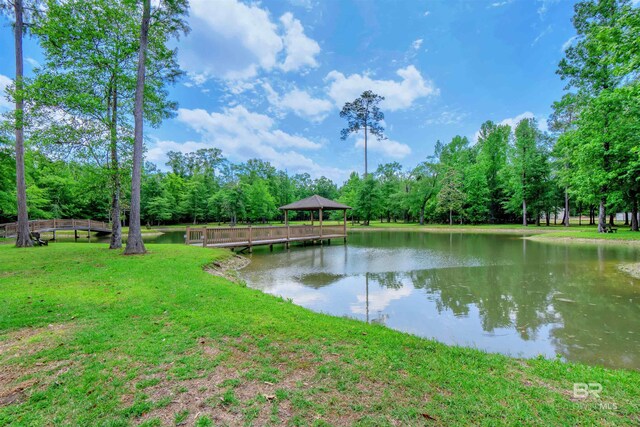917 Rockaway Creek Rd, Atmore, AL 36502 - water view featuring a gazebo