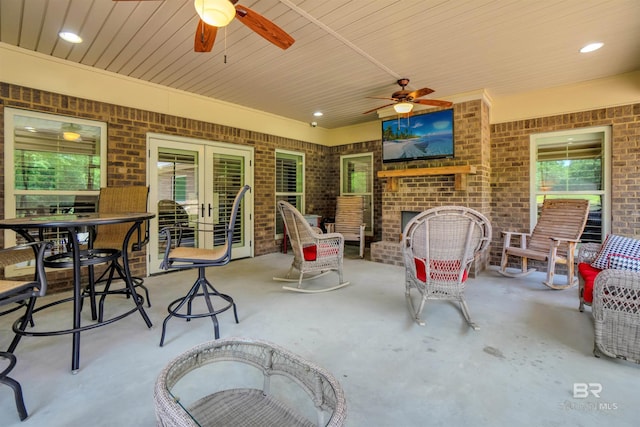 917 Rockaway Creek Rd, Atmore, AL 36502 - view of patio / terrace featuring a ceiling fan