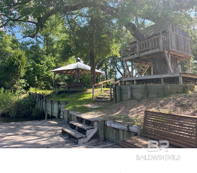 view of wooden terrace