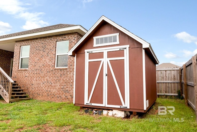 12927 Sanderling Loop, Spanish Fort, AL 36527 - view of shed with a fenced backyard
