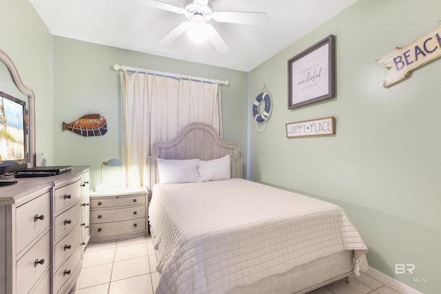 26750 Perdido Beach Blvd Unit 708, Orange Beach, AL 36561 - bedroom featuring light tile patterned flooring and a ceiling fan
