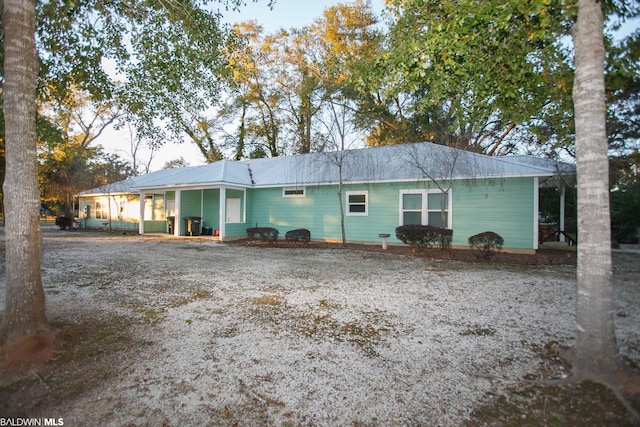 view of rear view of property