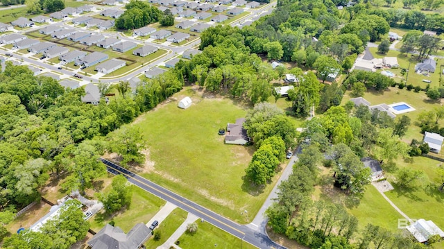drone / aerial view with a residential view
