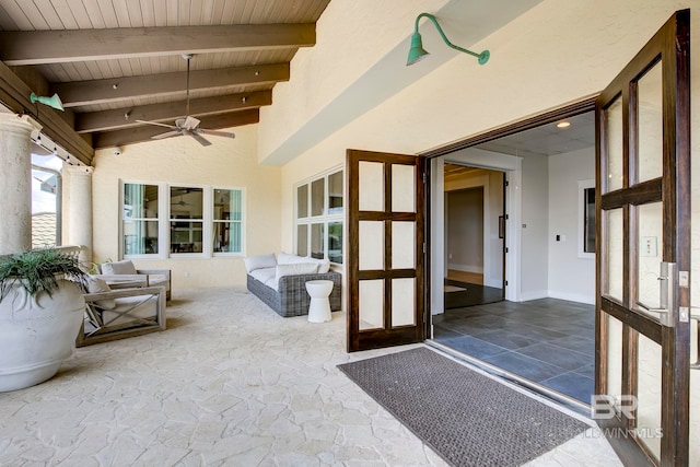 27269 Perdido Beach Blvd Unit C5A, Orange Beach, AL 36561 - view of patio featuring a ceiling fan