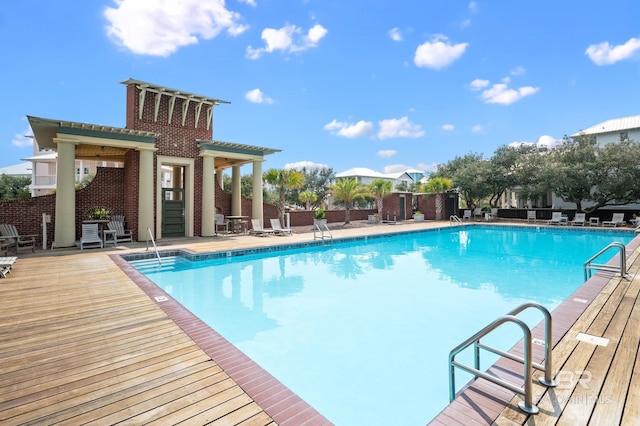 view of pool