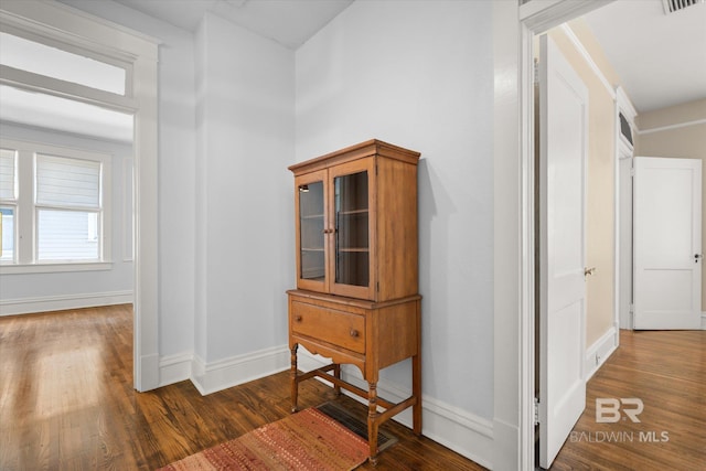24 Macy Pl, Mobile, AL 36604 - corridor featuring dark wood-type flooring and baseboards