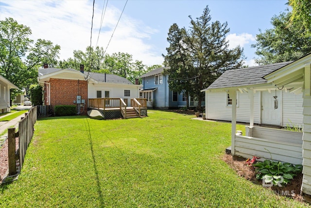 24 Macy Pl, Mobile, AL 36604 - view of yard with a wooden deck
