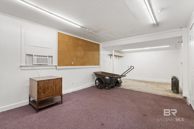 24 Macy Pl, Mobile, AL 36604 - finished basement featuring carpet floors, baseboards, and cooling unit
