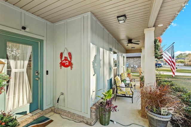 view of patio with a porch