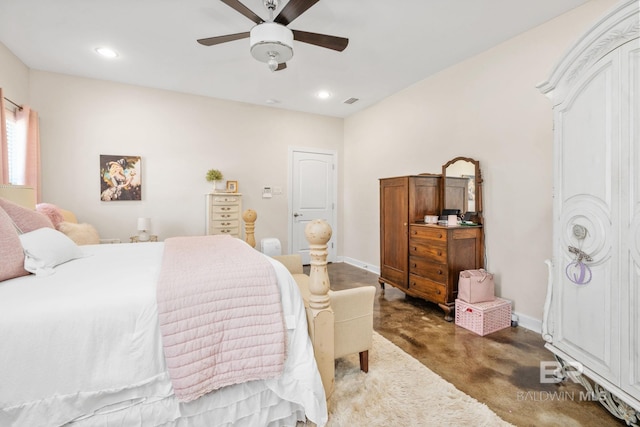 4331 Hamilton Oaks Ln, Mobile, AL 36695 - bedroom featuring carpet, recessed lighting, ceiling fan, and baseboards