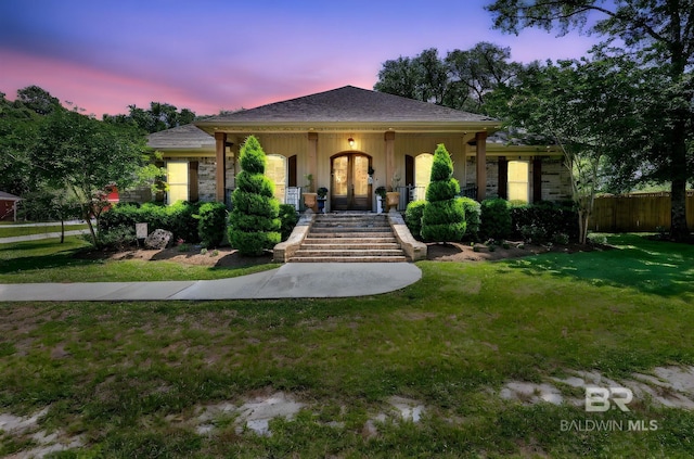 4331 Hamilton Oaks Ln, Mobile, AL 36695 - bungalow featuring covered porch, stairs, and a shingled roof