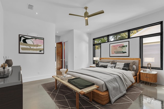 bedroom with ceiling fan