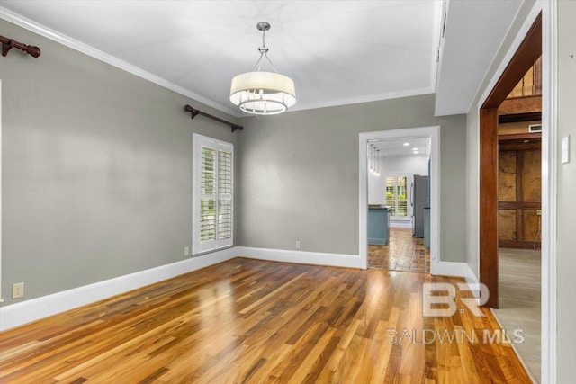 6505 Charing Wood Dr, Mobile, AL 36695 - unfurnished room featuring wood finished floors and crown molding