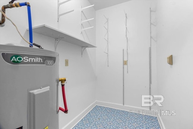 6505 Charing Wood Dr, Mobile, AL 36695 - laundry area with baseboards