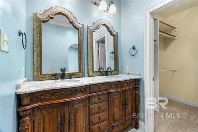 6505 Charing Wood Dr, Mobile, AL 36695 - full bathroom featuring double vanity and a spacious closet