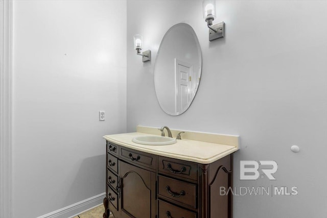 6505 Charing Wood Dr, Mobile, AL 36695 - bathroom with vanity and baseboards