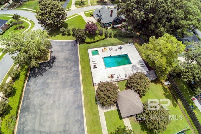 6505 Charing Wood Dr, Mobile, AL 36695 - bird's eye view of a pool area