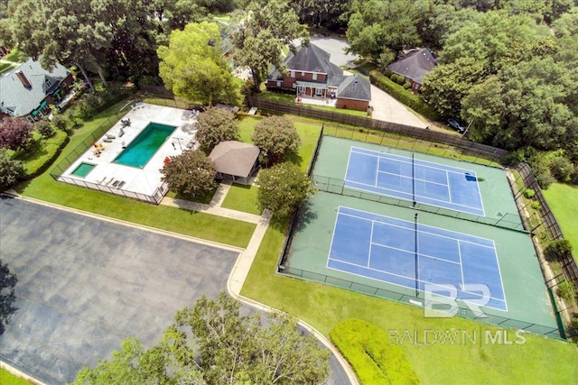 6505 Charing Wood Dr, Mobile, AL 36695 - drone / aerial view of a pool area