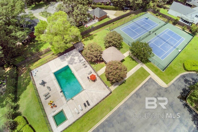 6505 Charing Wood Dr, Mobile, AL 36695 - drone / aerial view of a pool
